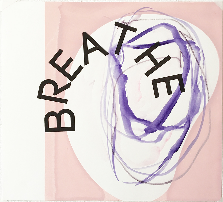 Deborah Ligorio, Breathe 004, 2016, mixed media on paper, 33x34cm