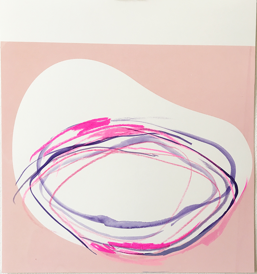 Deborah Ligorio, Breathe 003, 2016, mixed media on paper, 32x34cm